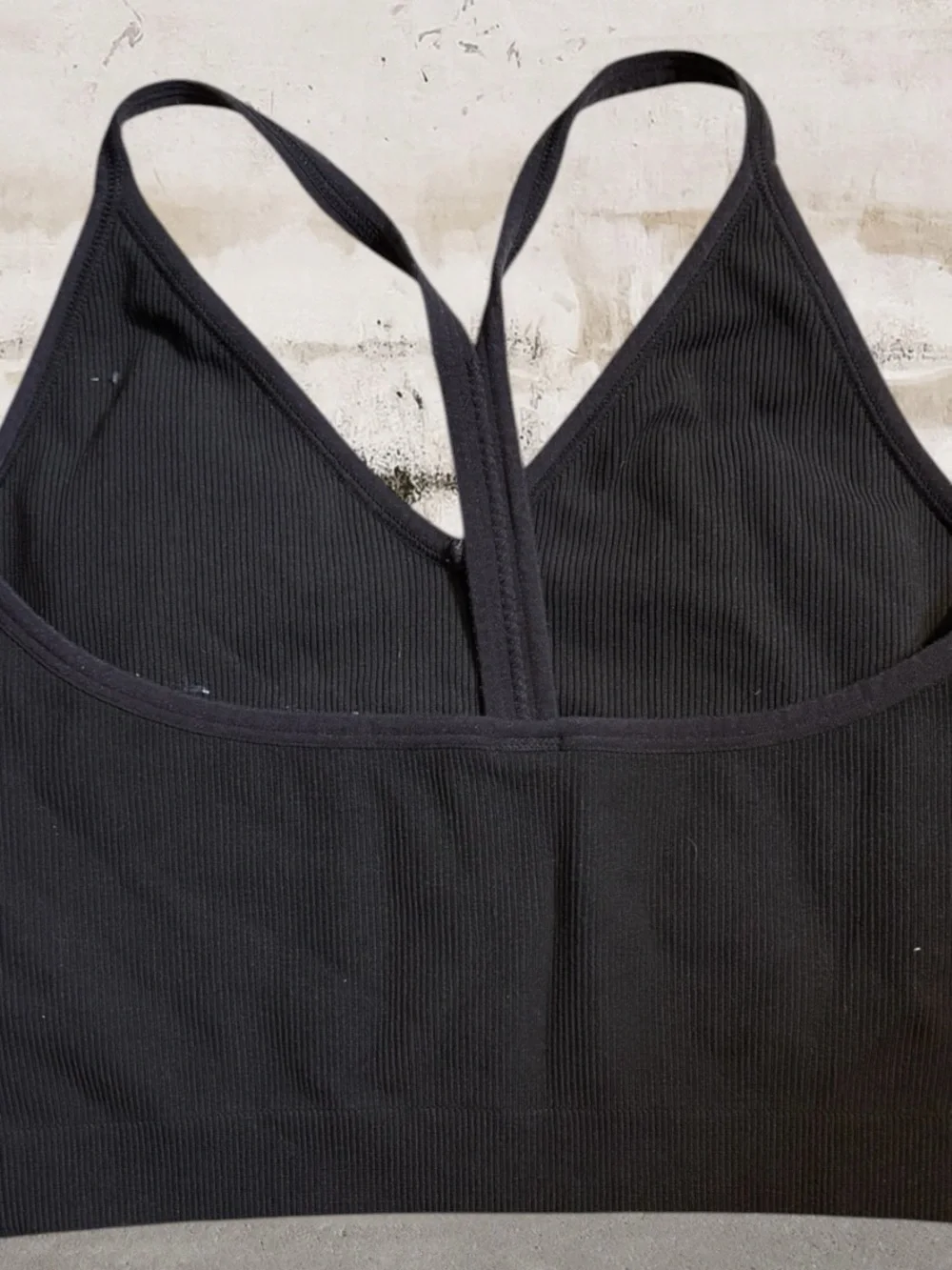 SET Active Black Sculptflex Ribbed V Bra Size Medium
